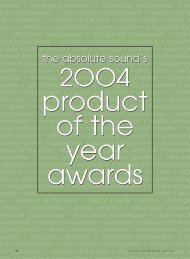 The Absolute Sound 'Product of the Year 2004 - Audiotec