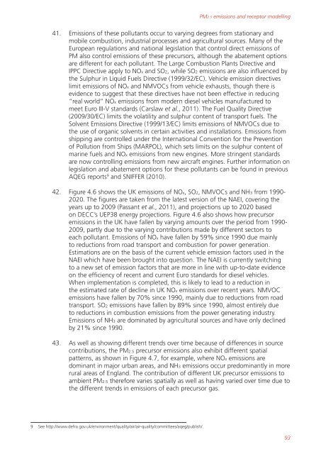 Air quality expert group - Fine particulate matter (PM2.5) in ... - Defra