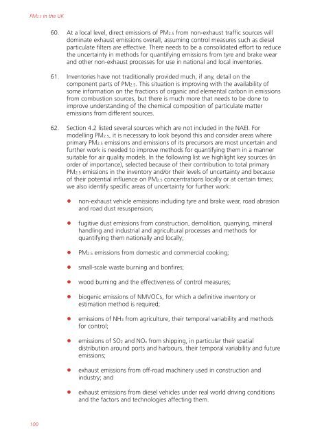 Air quality expert group - Fine particulate matter (PM2.5) in ... - Defra