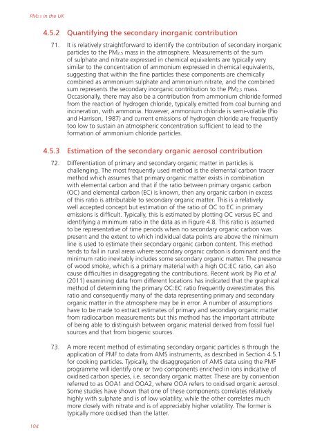 Air quality expert group - Fine particulate matter (PM2.5) in ... - Defra