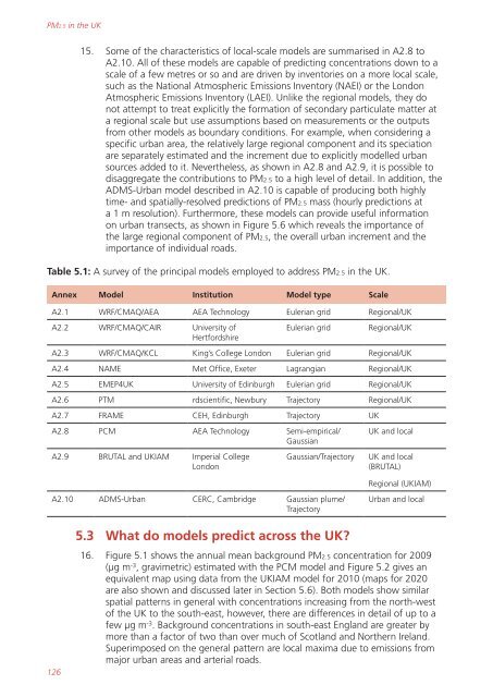 Air quality expert group - Fine particulate matter (PM2.5) in ... - Defra