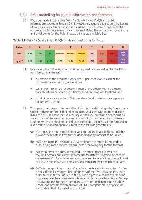 Air quality expert group - Fine particulate matter (PM2.5) in ... - Defra