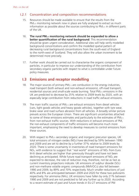 Air quality expert group - Fine particulate matter (PM2.5) in ... - Defra