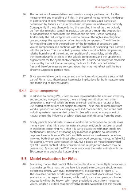 Air quality expert group - Fine particulate matter (PM2.5) in ... - Defra