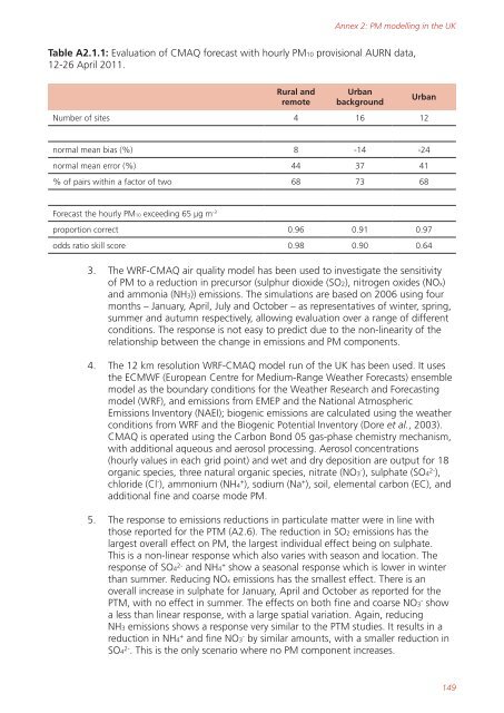 Air quality expert group - Fine particulate matter (PM2.5) in ... - Defra