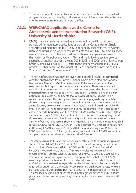 Air quality expert group - Fine particulate matter (PM2.5) in ... - Defra