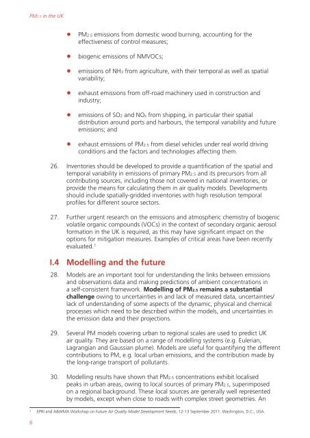 Air quality expert group - Fine particulate matter (PM2.5) in ... - Defra