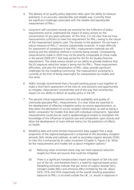 Air quality expert group - Fine particulate matter (PM2.5) in ... - Defra