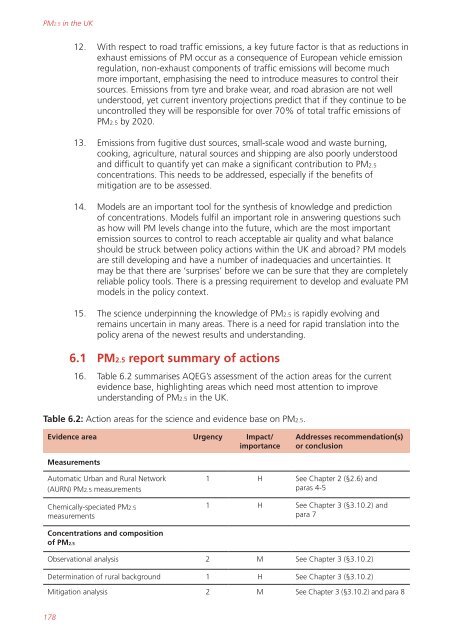 Air quality expert group - Fine particulate matter (PM2.5) in ... - Defra