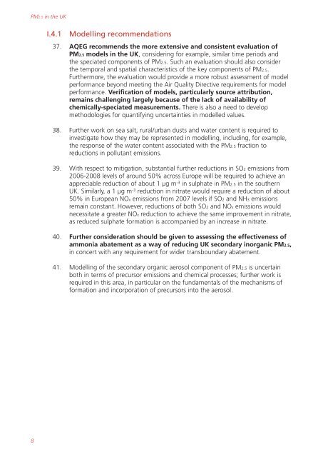 Air quality expert group - Fine particulate matter (PM2.5) in ... - Defra