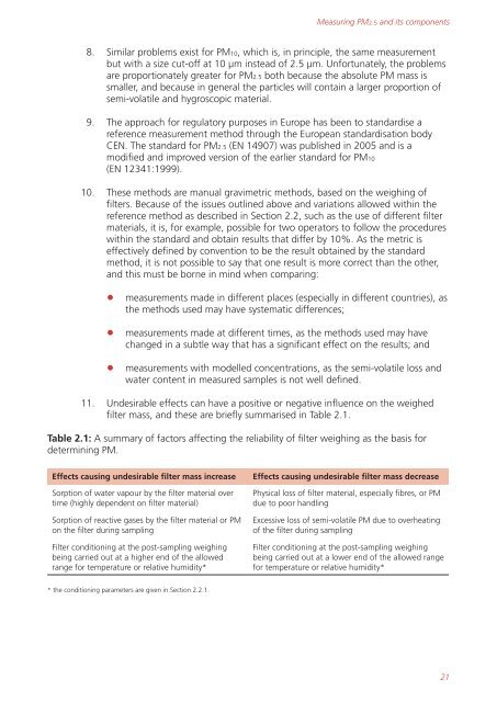 Air quality expert group - Fine particulate matter (PM2.5) in ... - Defra