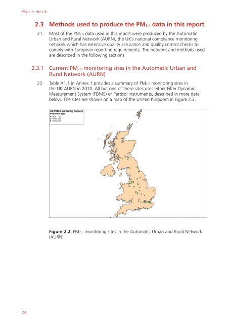 Air quality expert group - Fine particulate matter (PM2.5) in ... - Defra