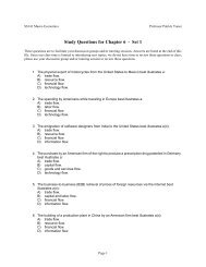 Study Questions for Chapter 6 - Set 1