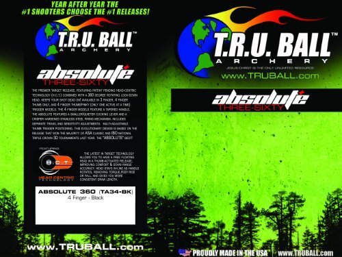 Absolute 360 Ta34 Bk 4 Finger Black Tru Ball Release Absolute 360 Ta34 Bk 4 Finger Black Tru Ball Release