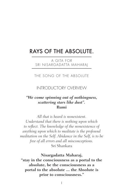 Rays of the Absolute - Stephen H. Wolinsky Ph. D.