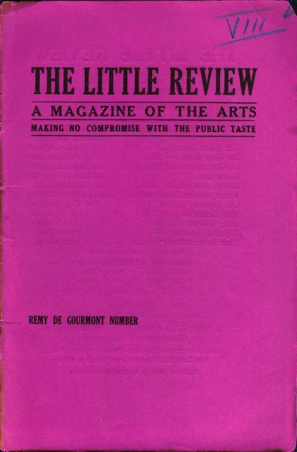 the little review a magazine of the arts - the CDI home page.