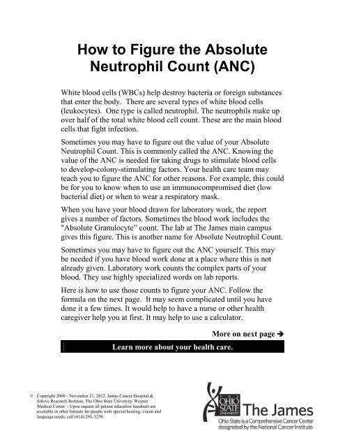 What is Absolute Neutrophil Count (ANC) and How is it Measured in Blood Tests?