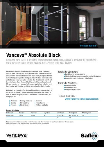 Vanceva® Absolute Black - Saflex.com