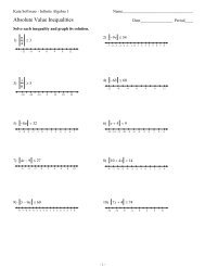 Solving Absolute Value Equations Kuta Software