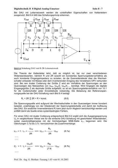 8 Digital-Analog-Umsetzer (DAU)