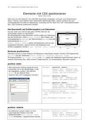 Elemente Positionieren mit CSS [PDF | 202KB]