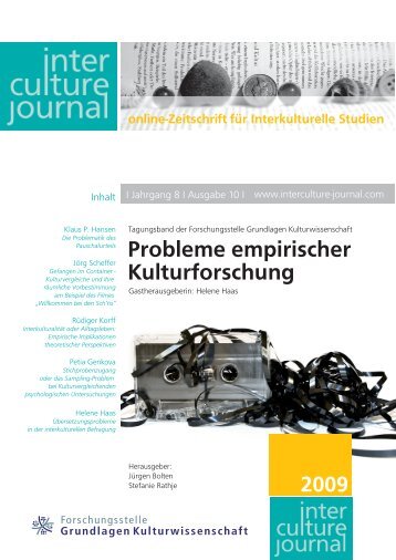 Grundlagen Kulturwissenschaft - interculture journal