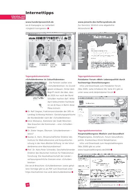 Infodienst Krankenhäuser - Ver.di