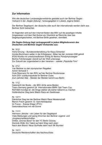 Zur Information - Berliner Segler-Verband e.V.