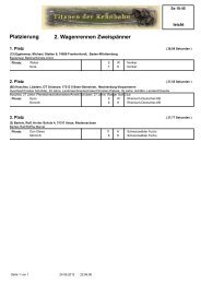 2. Wagenrennen Zweispänner Platzierung - Titanen der Rennbahn