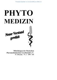 PHYTO MEDIZIN Mitteilungen der Deutschen ... - Die DPG