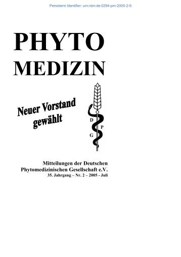 PHYTO MEDIZIN Mitteilungen der Deutschen ... - Die DPG