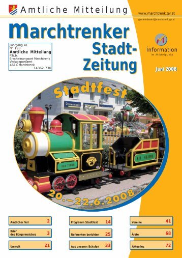 Stadtzeitung Juni 2008 - Marchtrenk