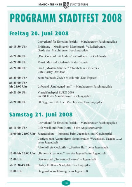 Stadtzeitung Juni 2008 - Marchtrenk