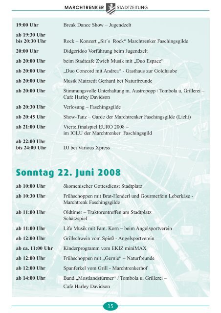 Stadtzeitung Juni 2008 - Marchtrenk