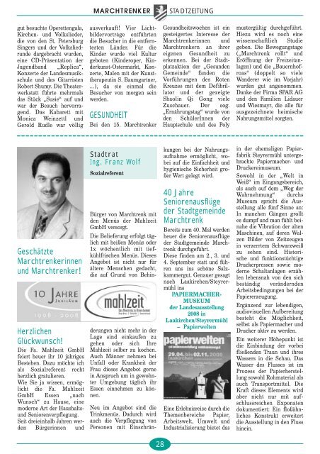 Stadtzeitung Juni 2008 - Marchtrenk