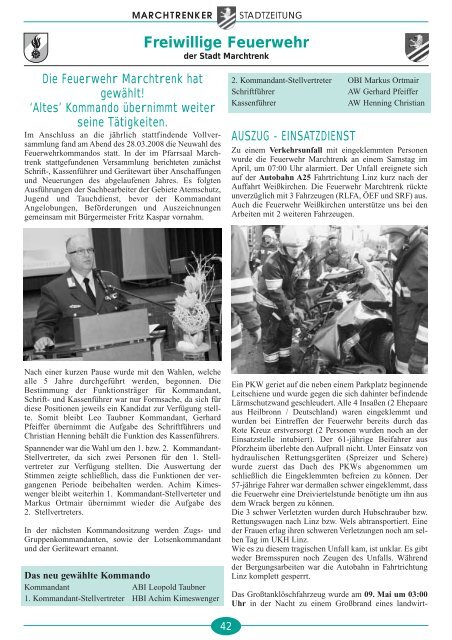 Stadtzeitung Juni 2008 - Marchtrenk