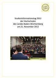 Studieninformationstag 2012 der Hochschulen des Landes Baden ...