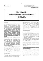 Merkblatt für studentische und wissenschaftliche Hilfskräfte Januar ...