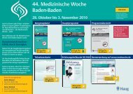 40 - Medizinische Woche Baden Baden
