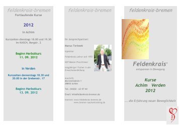 Flyer Feldenkrais Kurse Verden Achim 2012 - Feldenkrais Bremen ...