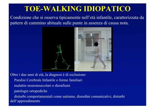 toe-walking idiopatico - CSR Congressi srl