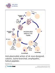 Anti-plasmodial action of de novo-designed ... - Malaria Journal