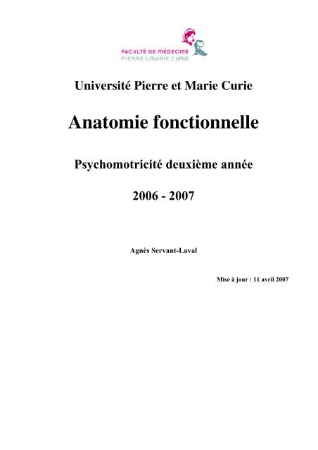 Anatomie fonctionnelle - Faculté de médecine Pierre et Marie Curie ...