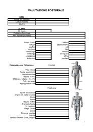 VALUTAZIONE POSTURALE - l'altra metodologia