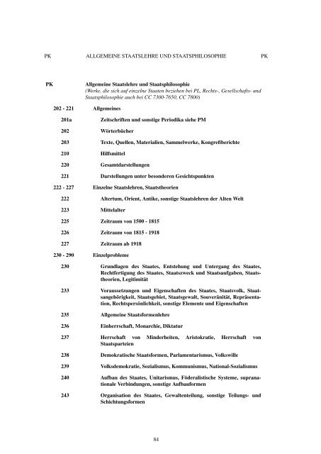 PN 512 - Regensburger Verbundklassifikation