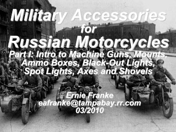 Military Accessories Russian Motorcycles