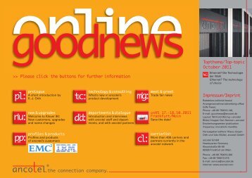 goodnews online Ausgabe 10 2011 - ancotel GmbH