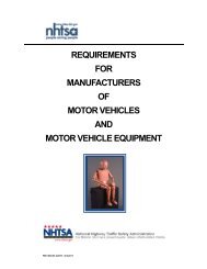 Outline for New Manufacturer Information - NHTSA