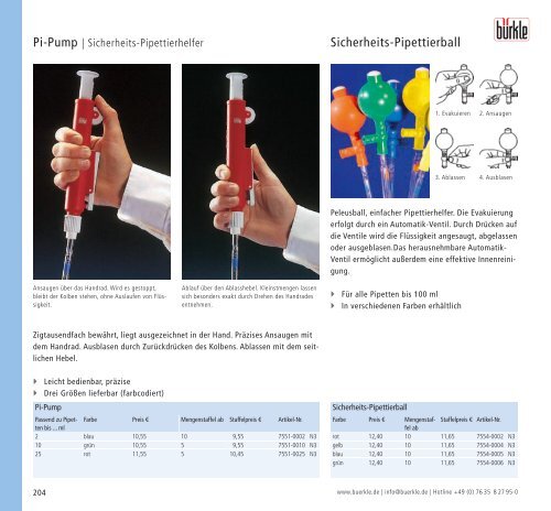 Abfüllgeräte | Probennehmer | Laborgeräte für Labor ... - Bürkle GmbH