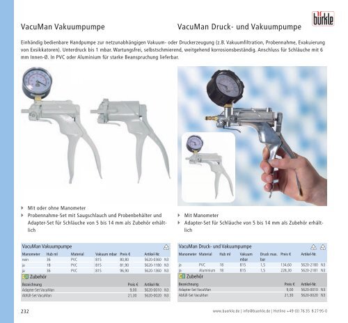 Abfüllgeräte | Probennehmer | Laborgeräte für Labor ... - Bürkle GmbH